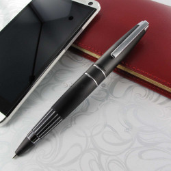 Stylo Bille Oberthur Noir Brossé "Bliss" 