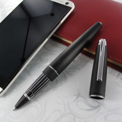 Stylo Roller Oberthur Noir Brossé "Bliss" 