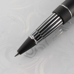 Stylo Roller Oberthur Noir Brossé "Bliss" 